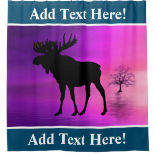 Taureau Moose Silhouette Douche rideau