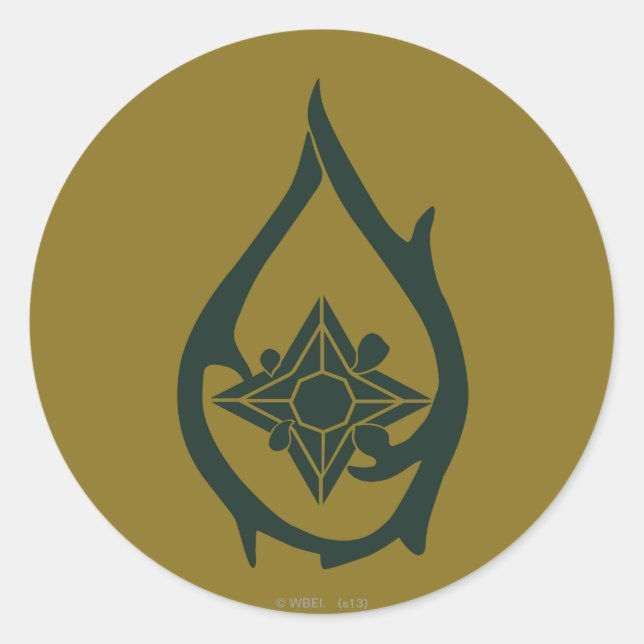 TAURIEL™ Drop-Symbol Runder Aufkleber (Vorderseite)