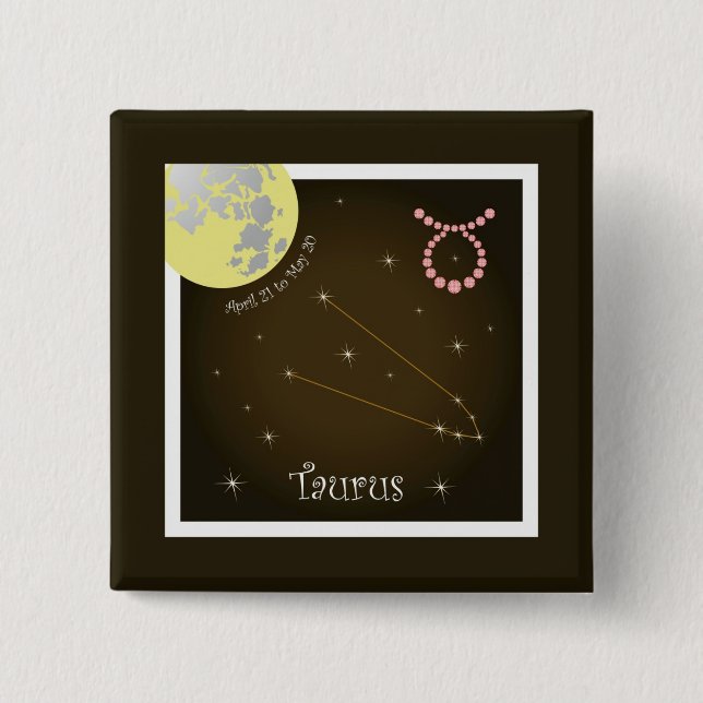 Taurus 21. April bis 20. Mai Button (Vorderseite)