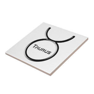 TAURUS, Abstract Design of the Zodiac Sign, Fliese