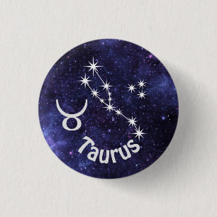 Taurus-Abzeichen, Zodiac-Horoskop-Abzeichen Button