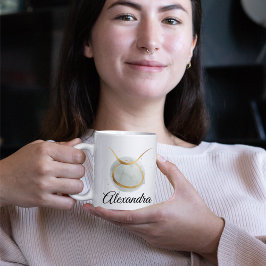 Taurus Anpassbare Wasserfarbe Zodiac Design Coffe Kaffeetasse