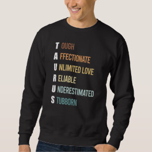 Taurus Apparel Zodiac Sign Fakten Horoskop Astrolo Sweatshirt