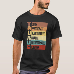 Taurus Apparel Zodiac Sign Fakten Horoskop Astrolo T-Shirt