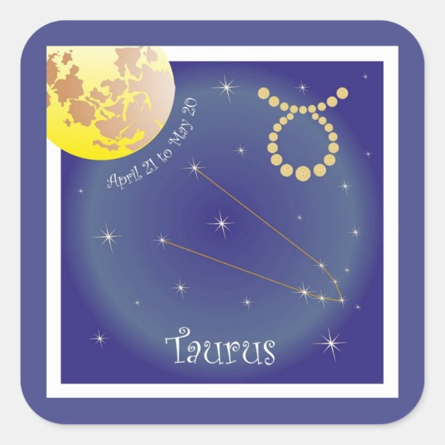 Taurus April 21 to May 20 Aufkleber (Vorderseite)