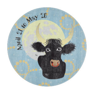 Taurus April 21 to May 20 Glass Cutting Boards Schneidebrett