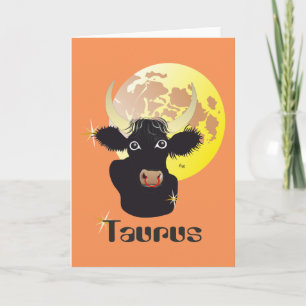 Taurus April 21 to May 20 Greeting Card Karte