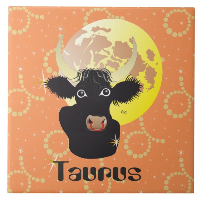 Taurus April 21 to May 20 Tile Fliese (Vorderseite)