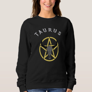 Taurus Astrologisches Pentagramm Sweatshirt