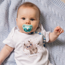 Taurus Baby: "Tiny Bull's Celestial Comfort" Baby Strampler