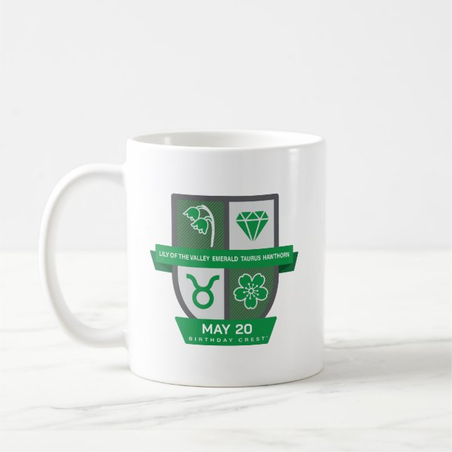 Taurus Birthday Crest™ for May 1-20 Mug (Gauche)