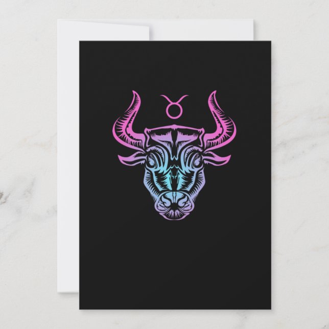 Taurus Birthday Gift Zodiac Sign Costume Einladung (Vorderseite)