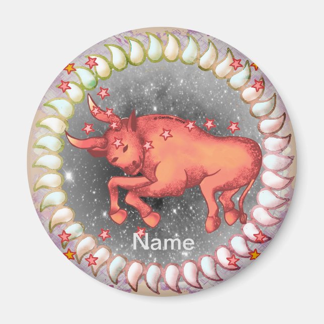 Taurus Birthday Magnet (Vorne)