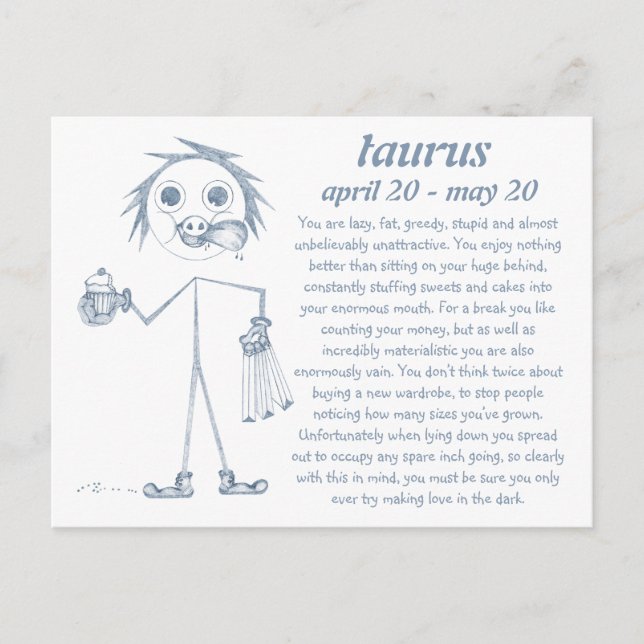 Taurus [ - BitchScope - ] Postcard Postkarte (Vorderseite)