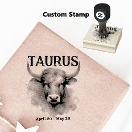 Taurus Bull Astrologie Zodiac Sign Custom Geburtst Gummistempel