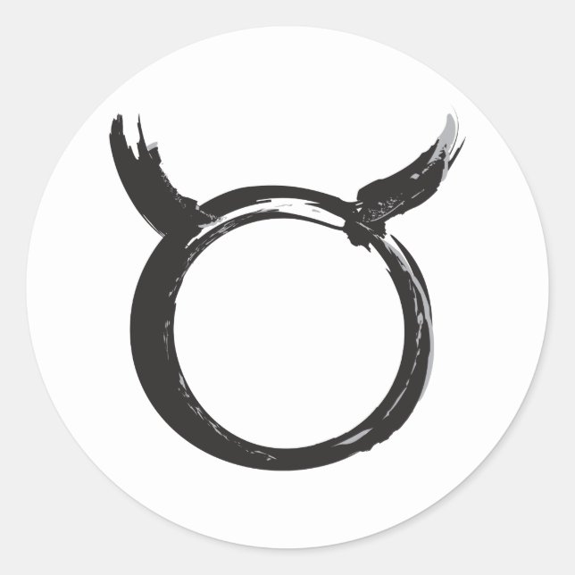Taurus Bull Zodiac April Frühjahr Astrologie Runder Aufkleber (Vorderseite)