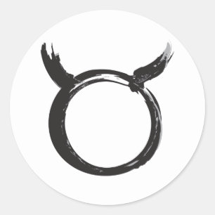 Taurus Bull Zodiac April Frühjahr Astrologie Runder Aufkleber