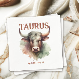 Taurus Bull Zodiac Geburtstagsparty Serviette
