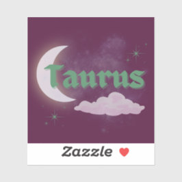 Taurus Celestial Ästhetische Dreamy Moon Cloud Sta Aufkleber