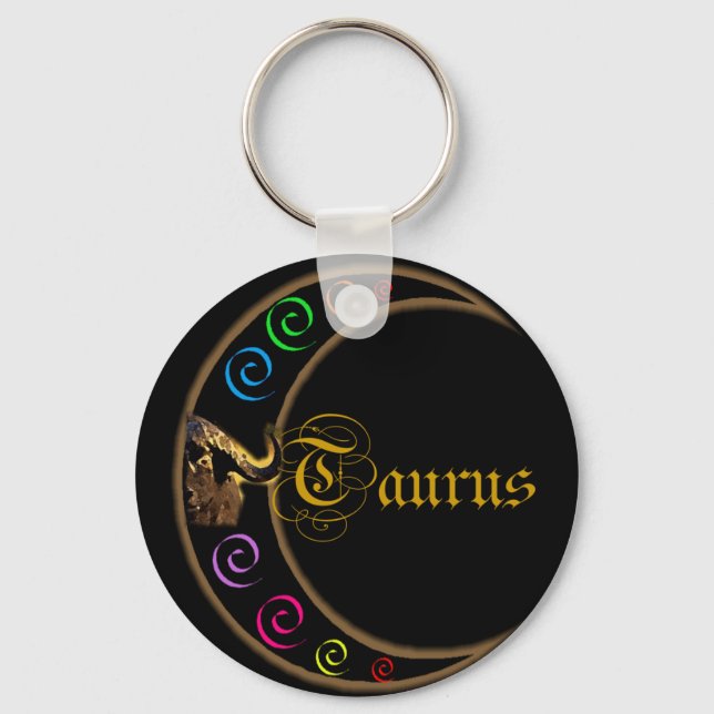 Taurus Celestrial Moon Schlüsselanhänger (Vorderseite)