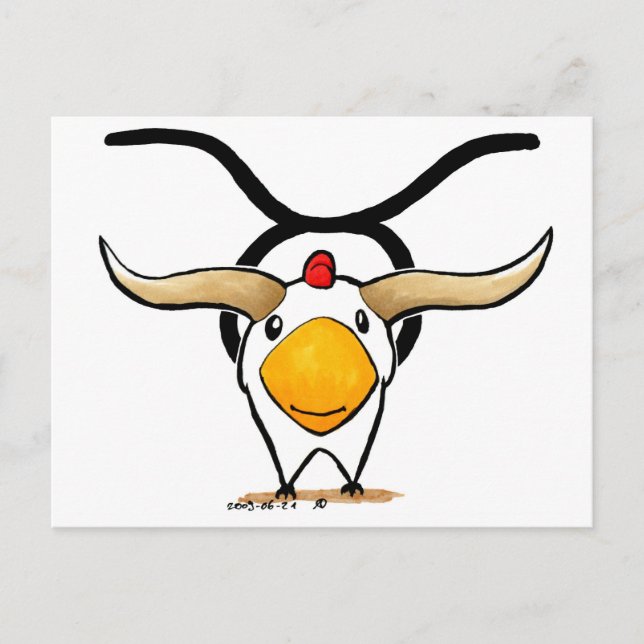 Taurus Chicken Postkarte (Vorderseite)