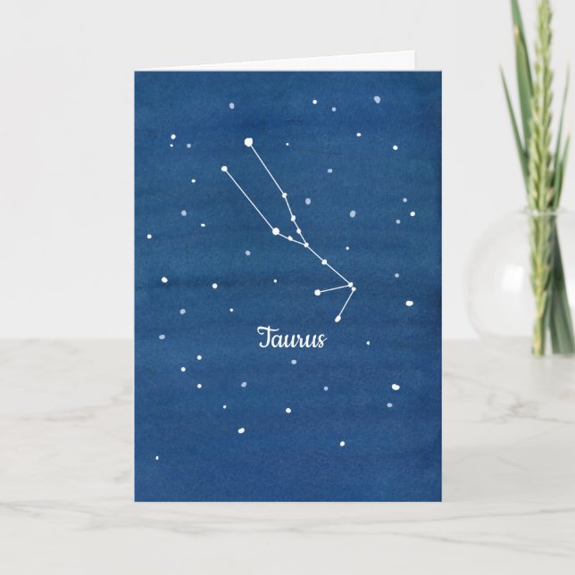 Taurus Constellation Astrologie Glückwunsch Geburt Karte (Vorderseite)