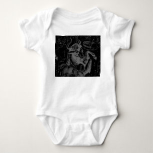 Taurus Constellation Hevelius 1690 auf Schwarz Baby Strampler