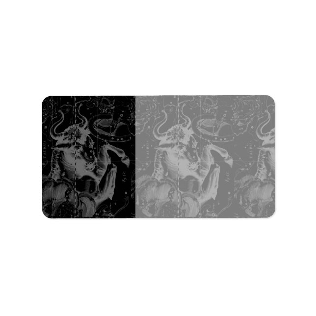 Taurus Constellation Hevelius Dekor 1690 Adressaufkleber (Vorne)