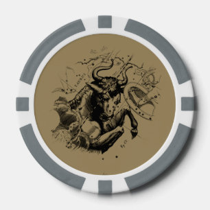 Taurus Constellation Hevelius Dekor 1690 Pokerchips