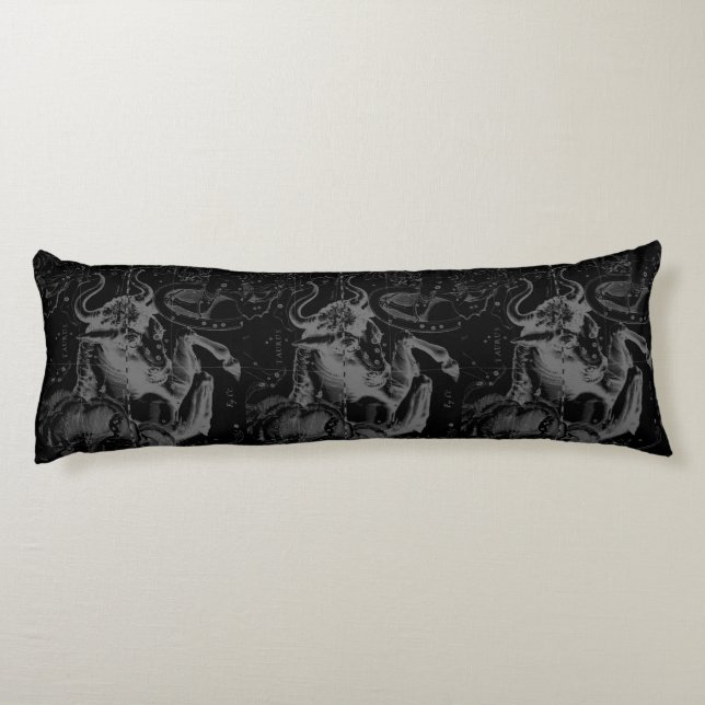 Taurus Constellation Karte Hevelius 1690 auf Schwa Seitenschläferkissen (Rückseite)