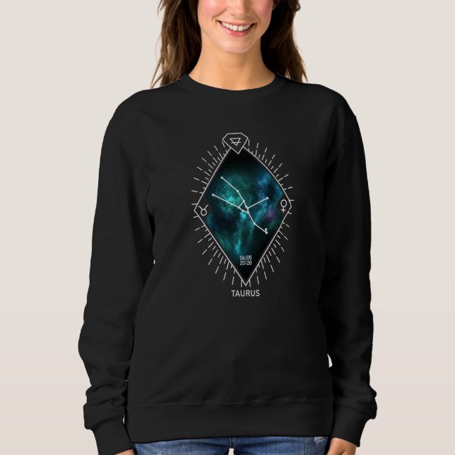 Taurus Constellation & Zodiac Symbol Sweatshirt (Vorderseite)