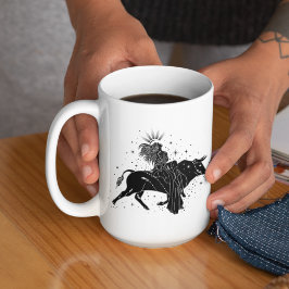 Taurus Dancing Girl 15oz Black Rim Tasse