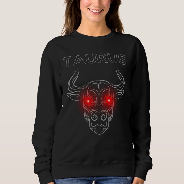 Taurus Dark Astrology | Minimal Occult Zodiac Sweatshirt (Vorderseite)