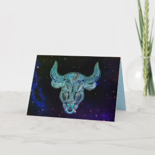 Taurus die Bulle zodiac Grußkarte Karte