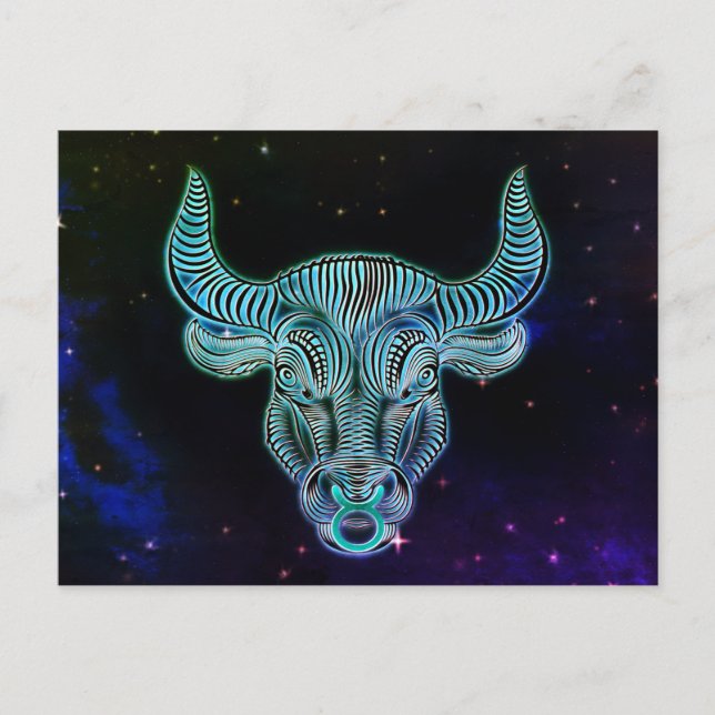Taurus die Bulle zodiac Postkarte (Vorderseite)