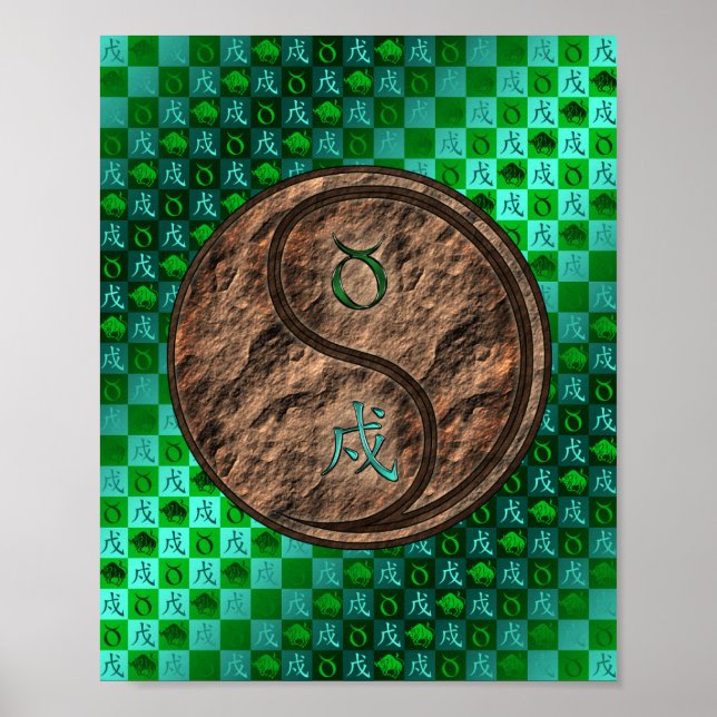 Taurus & Earth Dog Poster (Vorne)