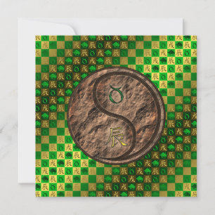 Taurus & Earth Dragon Karte