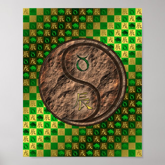 Taurus & Earth Dragon Poster (Vorne)