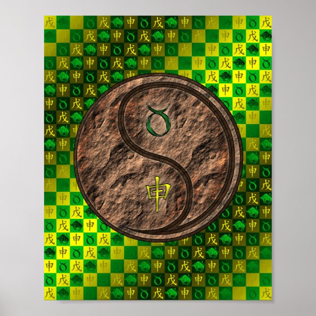 Taurus & Earth Monkey Poster (Vorne)