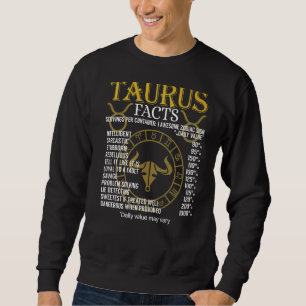 Taurus Facts Zodiac Sign Sweatshirt