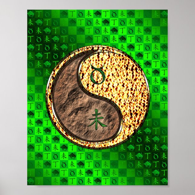 Taurus & Feuerziege Poster (Vorne)