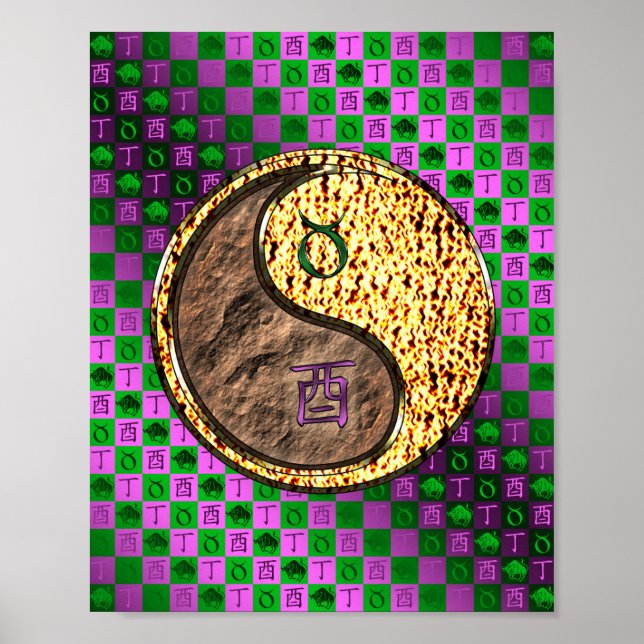 Taurus & Fire Rooster Poster (Vorne)