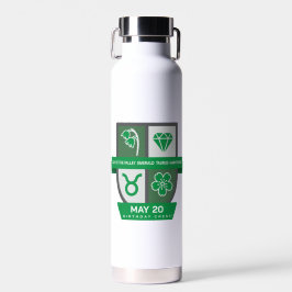Taurus Geburtstagswappen™ für 1.-20. Mai Trinkflasche