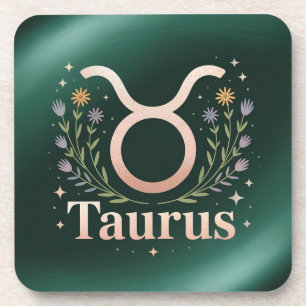 Taurus Glyph Blume Stars Untersetzer Set