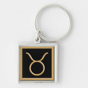 Taurus Gold Symbol Design Premium Schlüsselanhänge Schlüsselanhänger