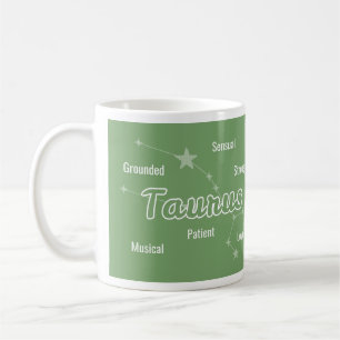 Taurus Green Pink Astrologie Zodiac Zeichen Kaffeetasse
