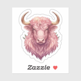 Taurus Himmels-Zodiakus-Aufkleber - Pink Bull Kuns Aufkleber