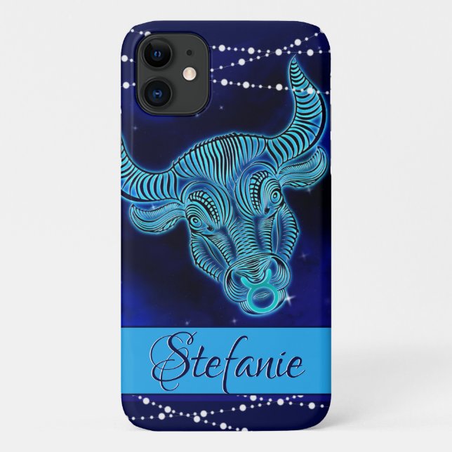 Taurus in Dark Blue Case-Mate iPhone Case (Rückseite)