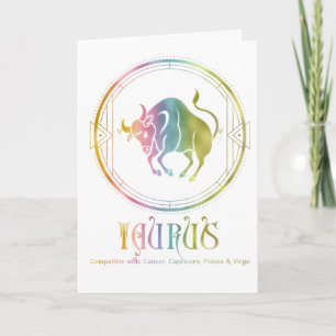 Taurus Kompatibilität Geburtstagskarte Karte