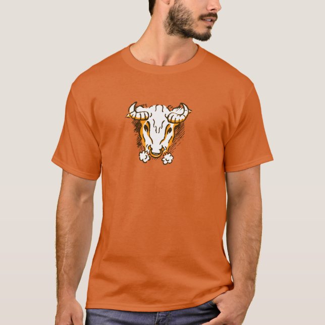 Taurus le taureau zodiaque astrologie mens t-shirt (Devant)
